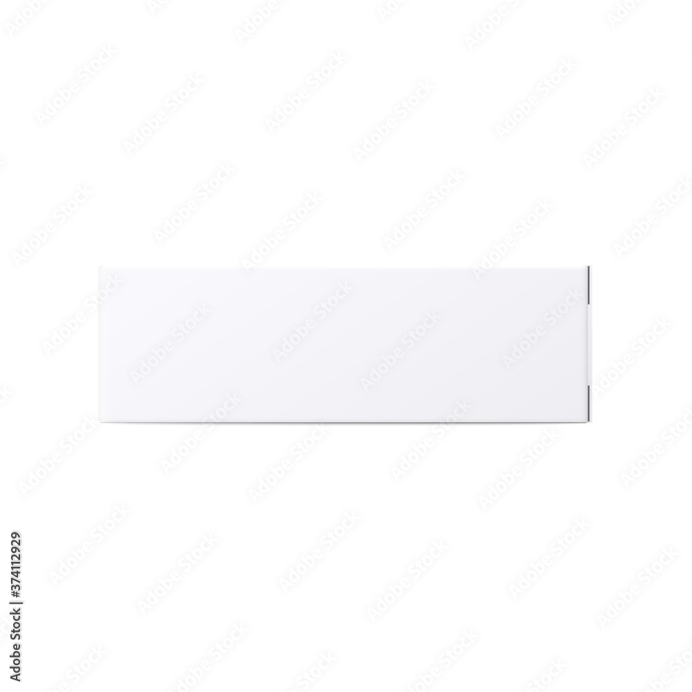 White toothpaste box - realistic blank package mockup from front view ...