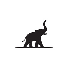 Poster - Elephant animal logo design template