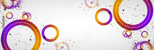 Cuadros en Lienzo Abstract background with gradient circles