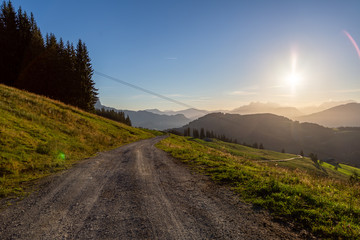 sunrise in the austrian albs