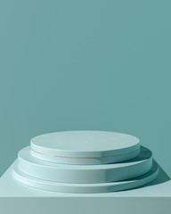 Poster - Light blue platform closeup