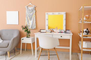 Canvas Print - Stylish interior of modern dressing room