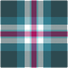 Pixel background vector design. Modern seamless pattern plaid. Square texture fabric. Tartan scottish textile. Beauty color madras ornament.