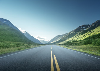 Wall Mural - Road in Norway mountains