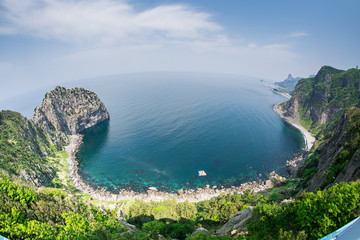 Ulleung, South Korea - 04.27.2020 - Seacoast on Ulleung island