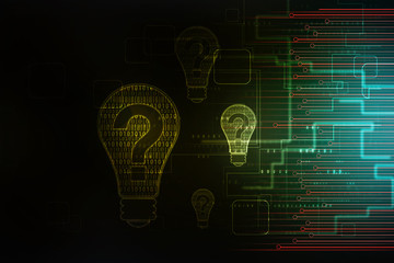 Poster - 2d illustration question mark background