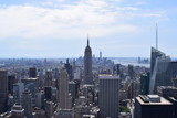 Fototapeta Krajobraz - New York Manhattan skyline from Top of the Rock observation deck, panoramic view in a sunny day on NY City, USA