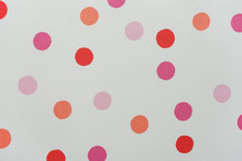 Fabric Texture Pattern Colored Polka Dots Closeup