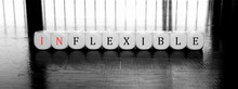 Banner Whit  Word Inflexible Or  Flexible 