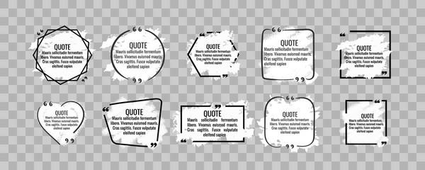 Quote frame notes.
Layout for links and digital information.
Set of blank quote frame templates. Text in brackets, quote blank speech bubbles, quote bubbles. Isolated template. Vector illustration.

