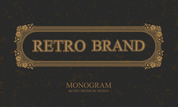 Retro Brand calligraphic border