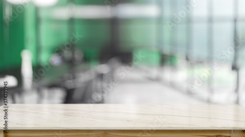 Fotomural Empty marble desk with blurred background