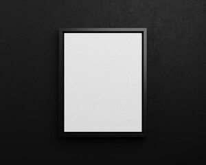 Blank Canvas Art Shadowbox Frame 11:14 Mockup Contemporary Modern Minimalist Empty Wall Copy Space Neutral Pastel White Nude Gold Black