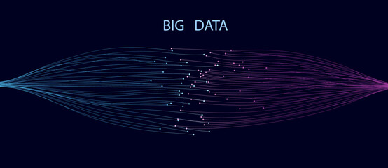 Fototapete - big data connecting and sorting abstract background concept