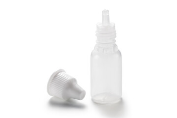 Wall Mural - empty bottle for eye drops isolated on white background