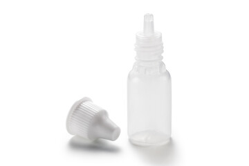 Poster - empty bottle for eye drops isolated on white background