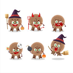 Sticker - Halloween expression emoticons with cartoon character of bronze medals ribbon