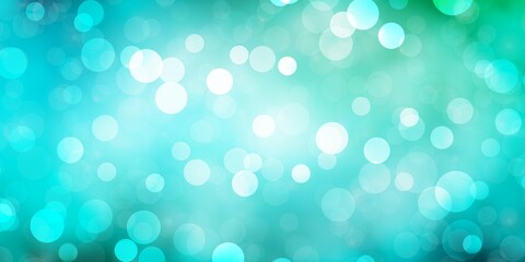 Wall Mural - Light Blue, Green vector pattern with circles. Abstract decorative design in gradient style with bubbles. Design for posters, banners.