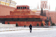 RUSSIA, MOSCOW - January 24, 2020: Lenin's Mausoleum On Red Square.