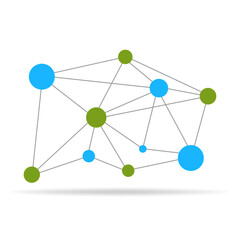 social network connection icon vector isolate on white background