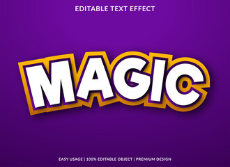 Wall Mural - magic text effect template with abstract style and bold concept use for business logo or product brand