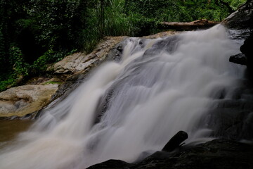 Poster - small waterfall in the forest