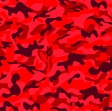 Seamless Red Camouflage Pattern
