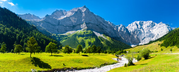 Poster - panoramic view to beautiful landscape in Bavaria, Germany