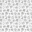© AlexBlogoodf - Meeting seamless pattern with thin line icons: speaker, communication, collaboration, teamwork, brainstorm, online meeting, conference, presenter, business agreement, interview. Vector illustration.