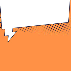 Poster - Speech bubble banner with space for phrases.