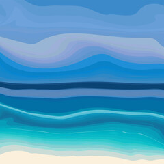 Poster - Liquid curve background by stripes. seamless pattern. Modern stylish texture.
