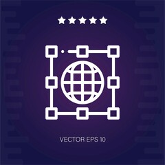 network vector icon modern illustartion