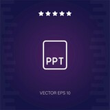 Fototapeta Panele - ppt vector icon modern illustration