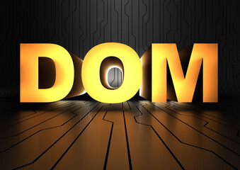 Wall Mural - DOM acronym (Document Object Model)