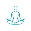 Yoga logo. Meditation, spa, beauty symbol