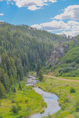 Wall Mural - The Yampa River is fead from the Stagecoach Gravity Dam. It is a great River for Fisherman. Yampa, Colorado