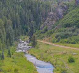 Wall Mural - The Yampa River is fead from the Stagecoach Gravity Dam. It is a great River for Fisherman. Yampa, Colorado