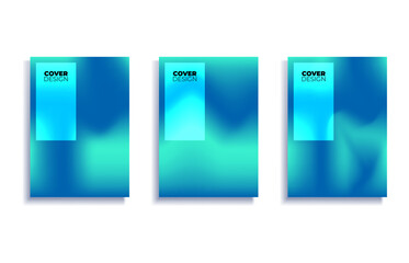 Fototapete - Set of covers design templates with vibrant gradient background. Trendy modern design. Applicable for placards, banners, flyers, presentations, covers and reports. Vector illustration. Eps10