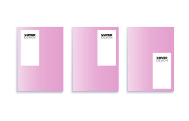 Fototapete - Set of covers design templates with vibrant gradient background. Trendy modern design. Applicable for placards, banners, flyers, presentations, covers and reports. Vector illustration. Eps10