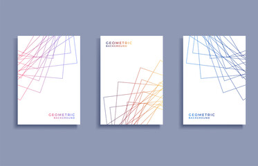 Fototapete - Set of covers design templates with vibrant gradient background. Trendy modern design. Applicable for placards, banners, flyers, presentations, covers and reports. Vector illustration. Eps10.