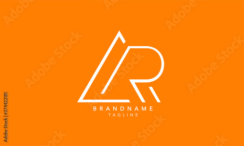 Fotografía Alphabet letters Initials Monogram logo AR, RA, A and R