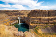 The Palouse Falls State Park waterfall, lake, canyon and gorge in Franklin County, Washington, USA