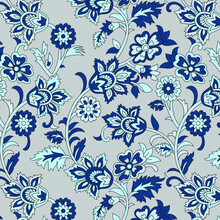 Traditional Indian Paisley Pattern On    Background