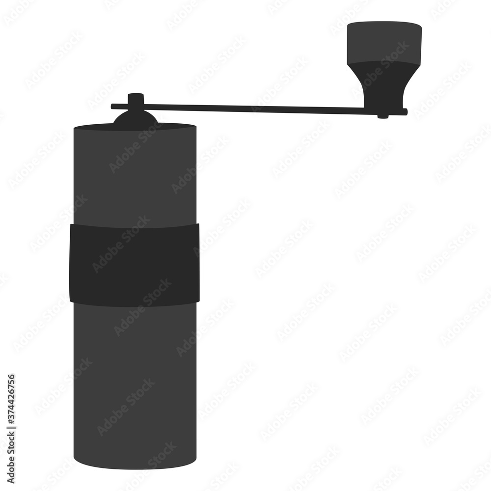 Image vectorielle Stock 手で挽くコーヒーミルのイラスト。 | Adobe Stock