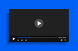 clean video player template with simple buttons