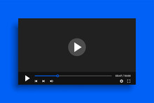 Clean Video Player Template With Simple Buttons