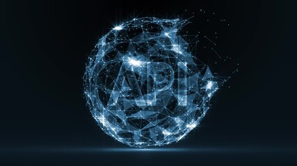 API - Application Programming Interface. Software development tool. Business, modern technology, internet and networking concept.