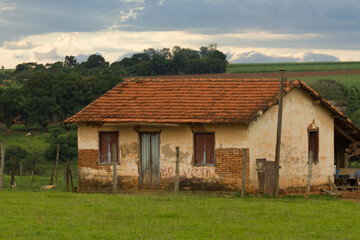 Wall Mural - old wooden house in mountains