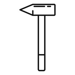 Poster - shoe repair light hammer icon. outline shoe repair light hammer vector icon for web design isolated 