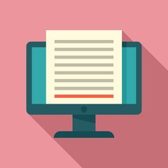 Poster - Computer summary icon. Flat illustration of computer summary vector icon for web design